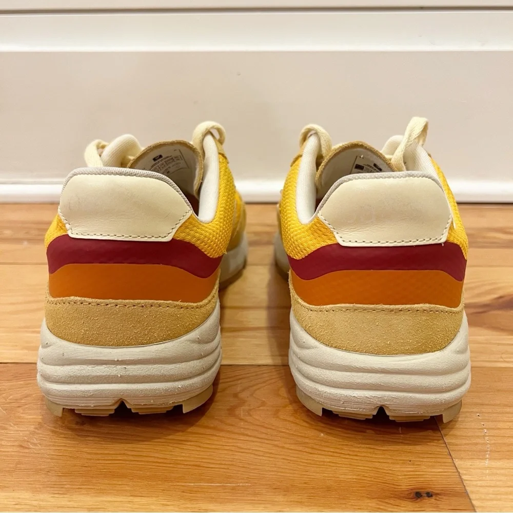 Veja X Ba&sh Shoes Womens 8.5 Yellow Alveomesh Ouro Pierre Athletic Sneakers